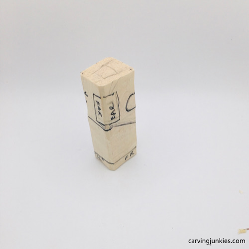 Ear block guideline on wood