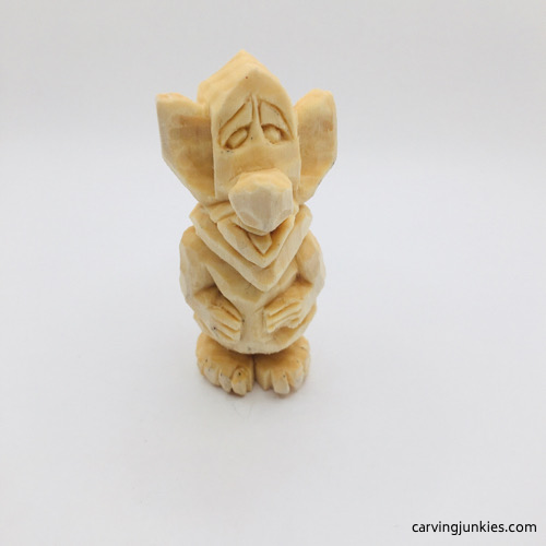 Left view of prepainted mouse wood carving