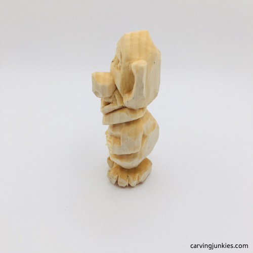 Prepainted mouse wood carving