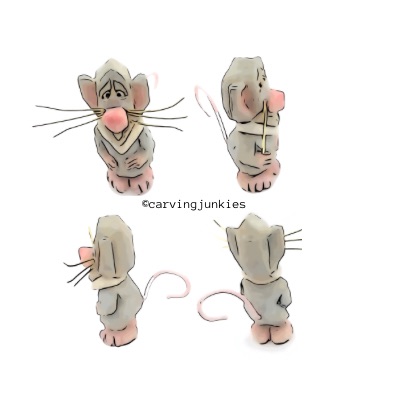 Mouse carving pattern