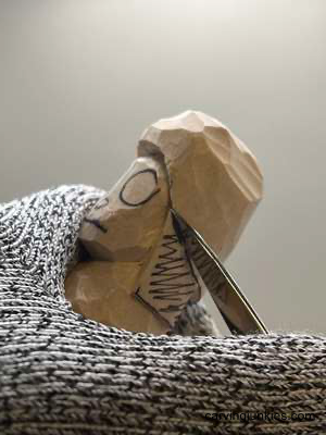 Sprout some carving creativity with this mushroom monster Using stop cut to shape mushroom cap