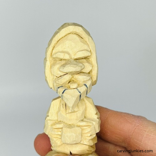 Adding beard to nisse carving