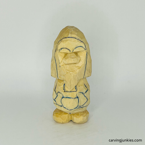 Adding eyebrows to nisse carving