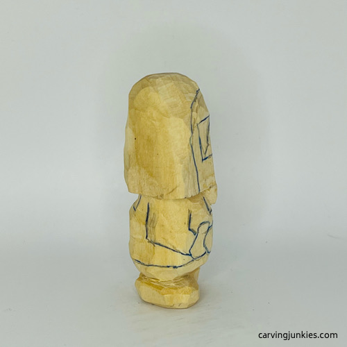 Right view of details drawn on nisse carving