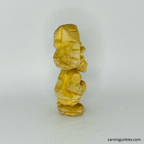 Right side of nisse carving prior to painting