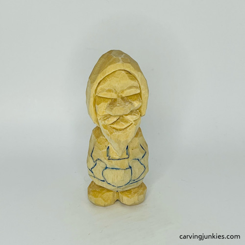 Face carved on nisse carving