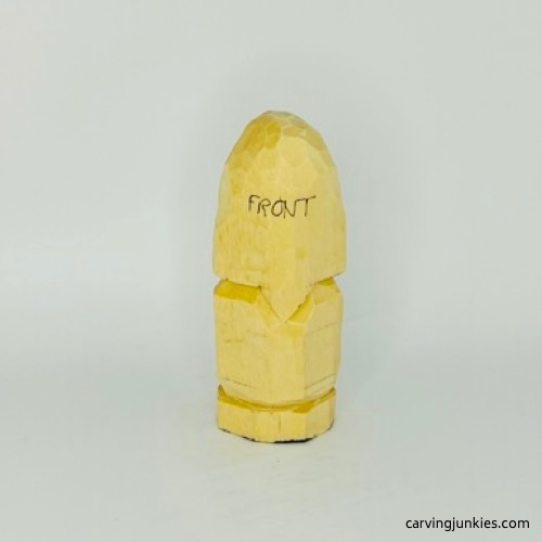 Rounded head on nisse carving