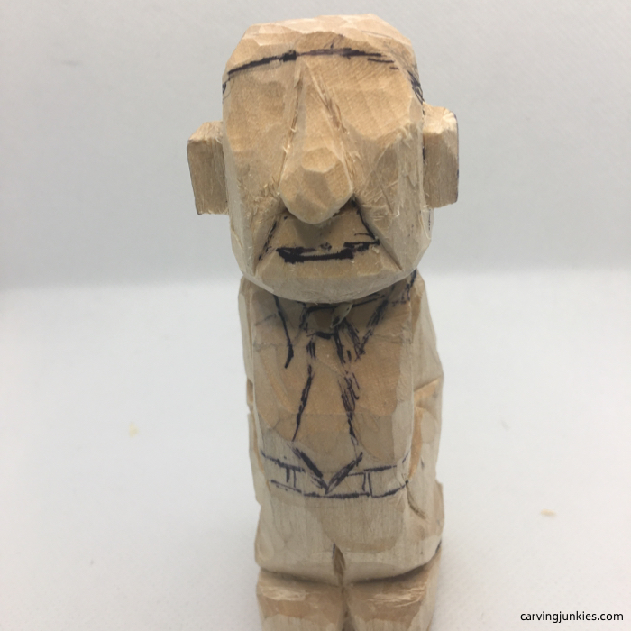 Shaping nose on caricature