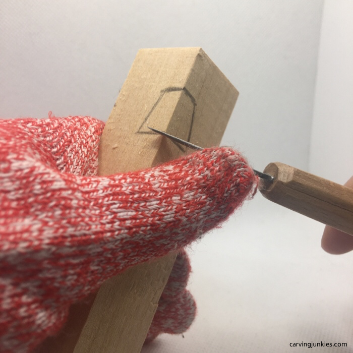 Stop cut to carve a nose