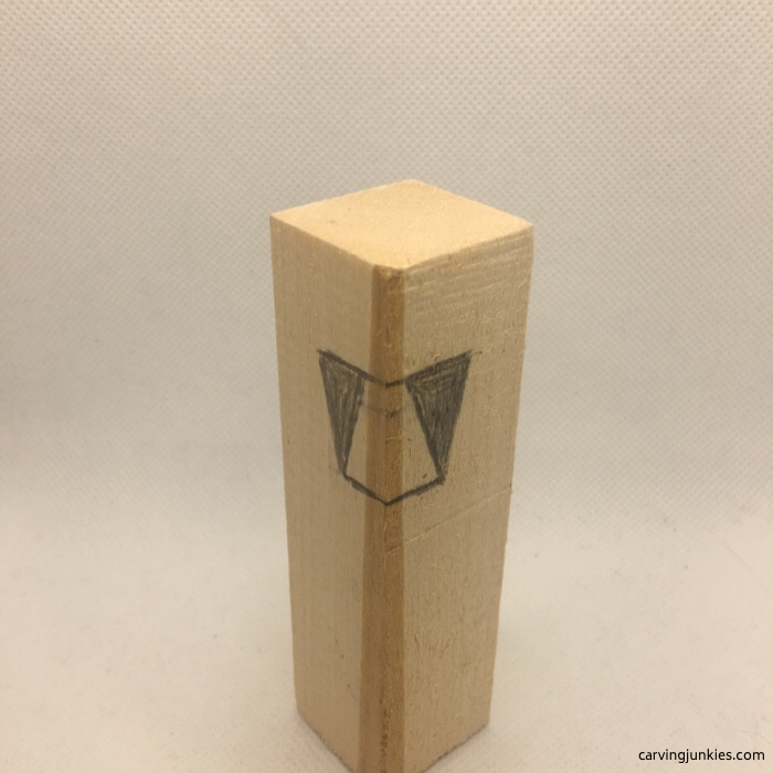 Triangle to carve a nose