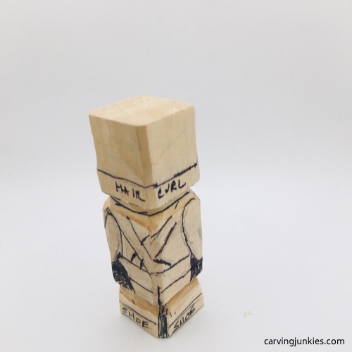 Back view of Oompa Loompa design