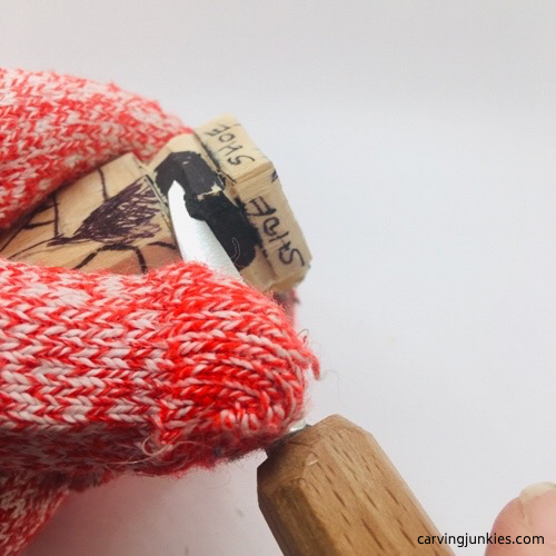 Cutting wood with OCC Tools knife