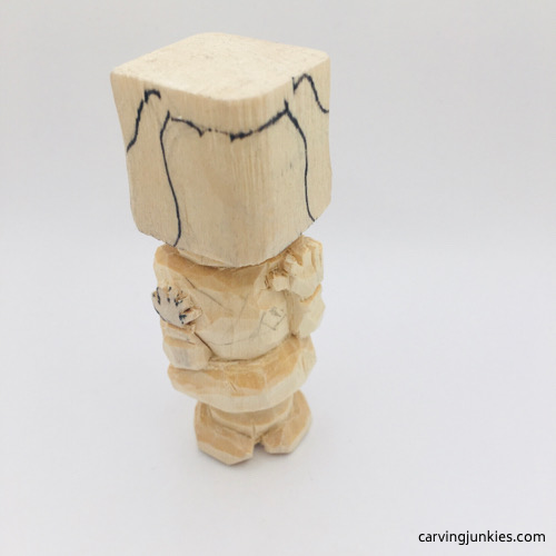 Carved fingers of Oompa Loompa