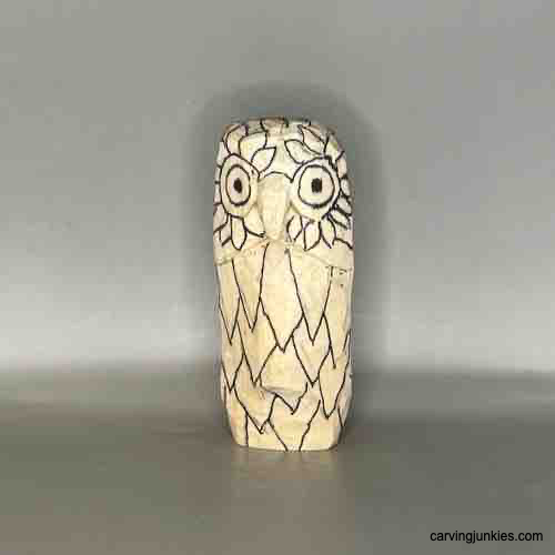 Create a whimsical wooden owl with our easy guide. Bottom feathers are sketched