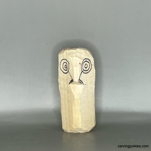 Create an enchanting owl from wood with our step-by-step instructions. Eyes are sketched on owl carving
