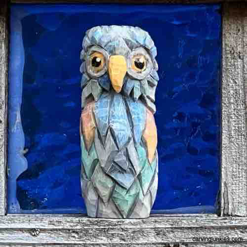 Learn to bring a wooden owl to life with our tutorial. Painted wood carved owl