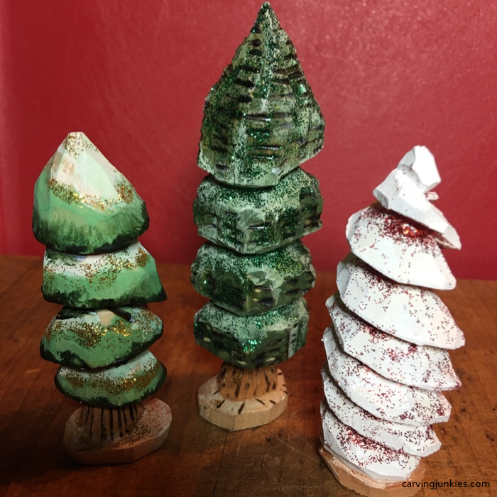 Handmade wood Christmas trees