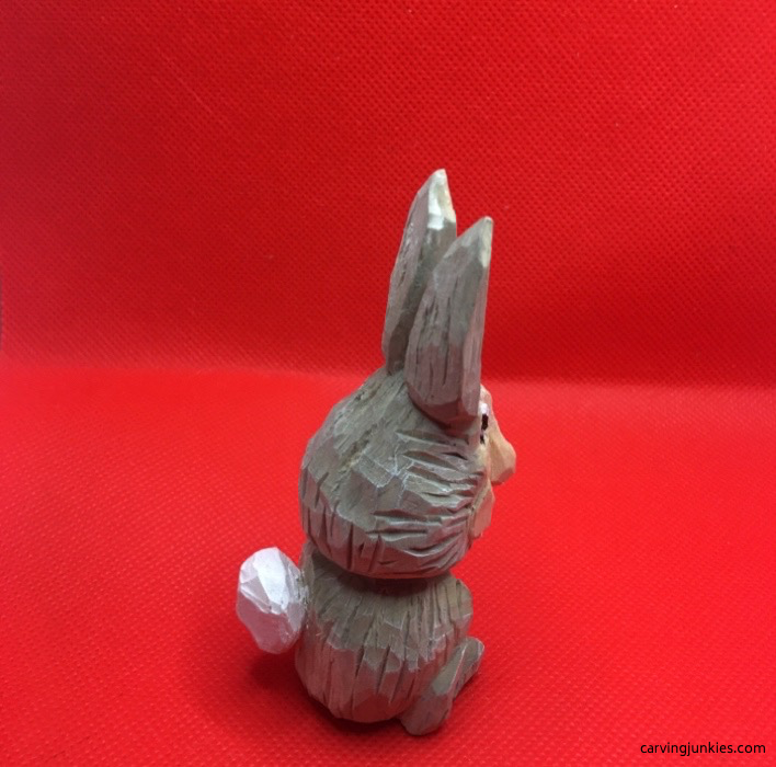 Painting complete on back of rabbit