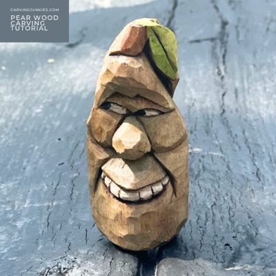 Try this step-by-step tutorial for carving a quirky pear character Pear wood carving