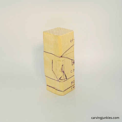 Right guidelines for carving a penguin