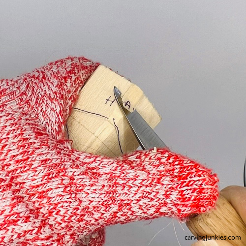 Rounding corners for carving a penguin