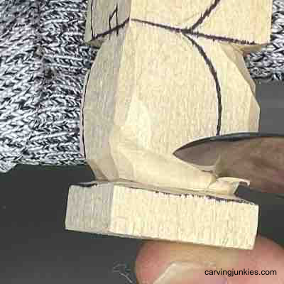 Rounding first pumpkin on carving