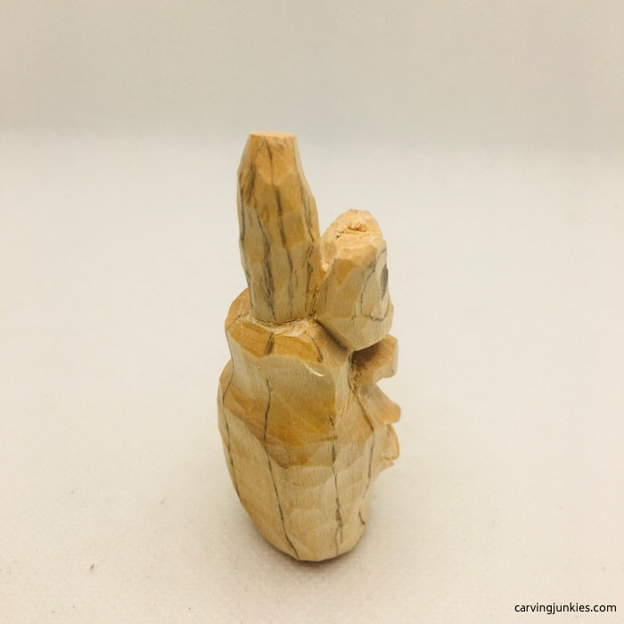 Right view of wood pumpkin