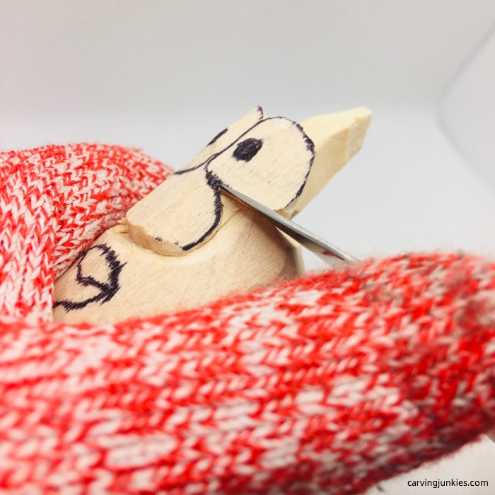 Carving caricature eyes