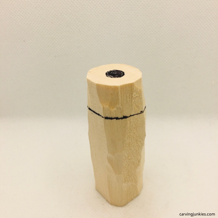 Basswood block with corners cut off