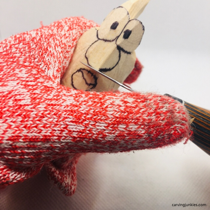 Stop cut to carve a nose