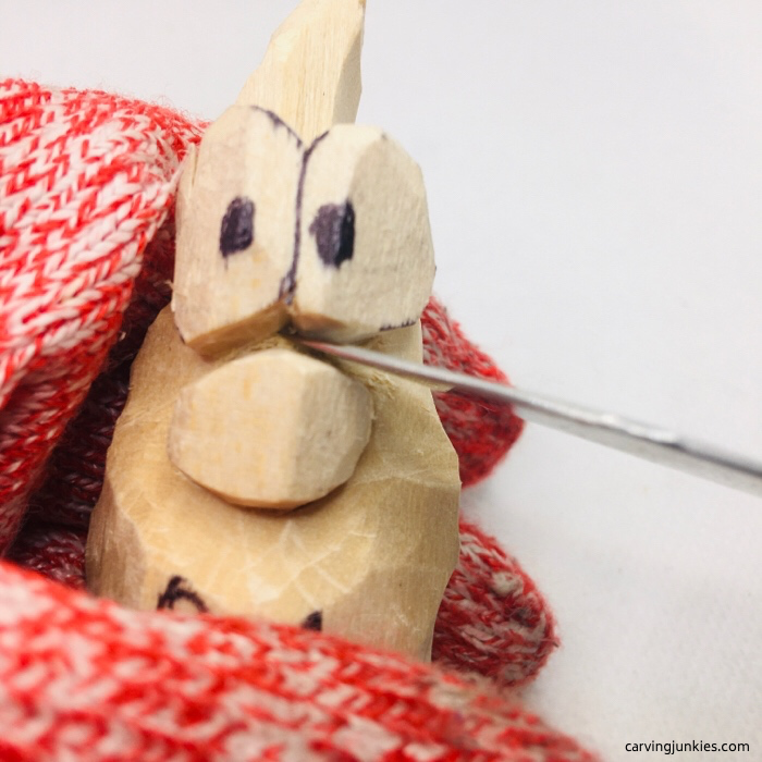 Carving caricature nose