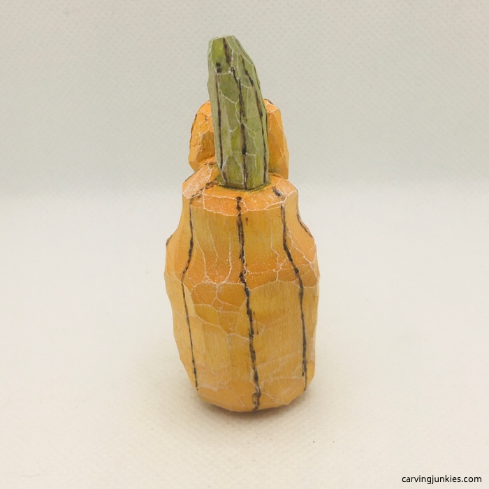 Back view of painted pumpkin