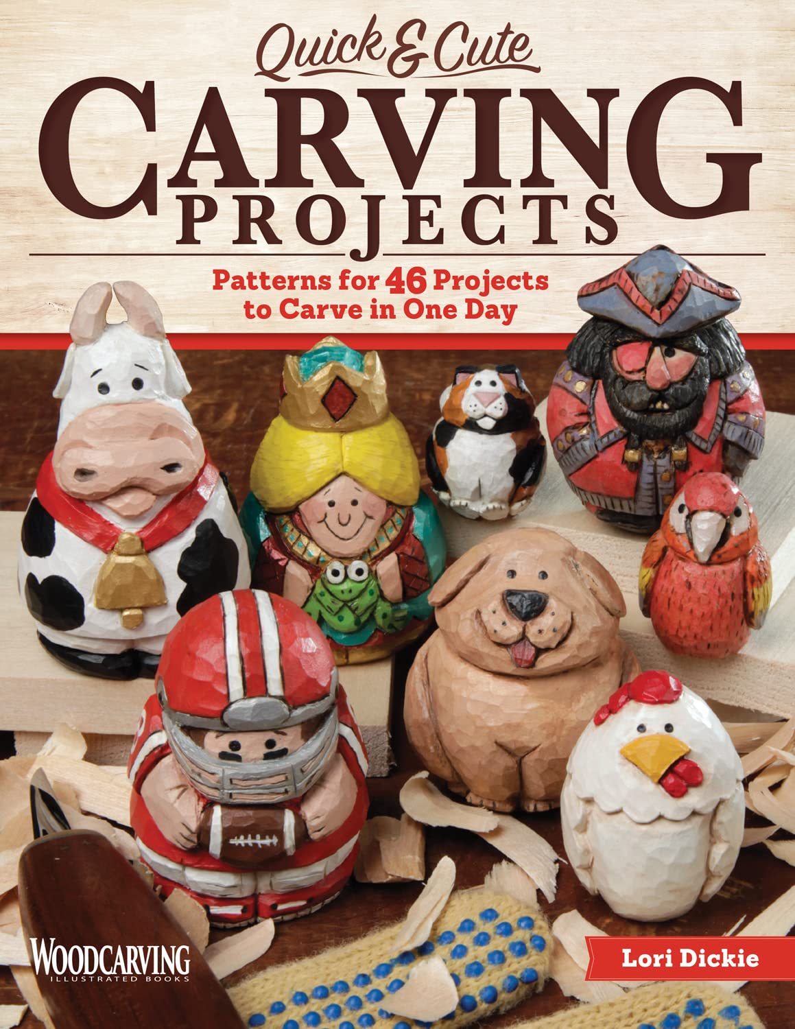 Quick and cute wood carvings book cover