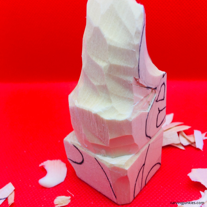 Right view of wood carving