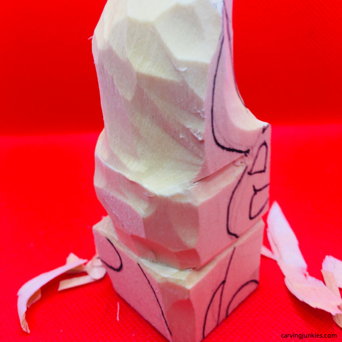 Right side view of rabbit in progress