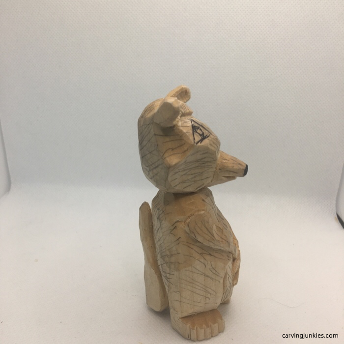 Right side of raccoon with fur lines