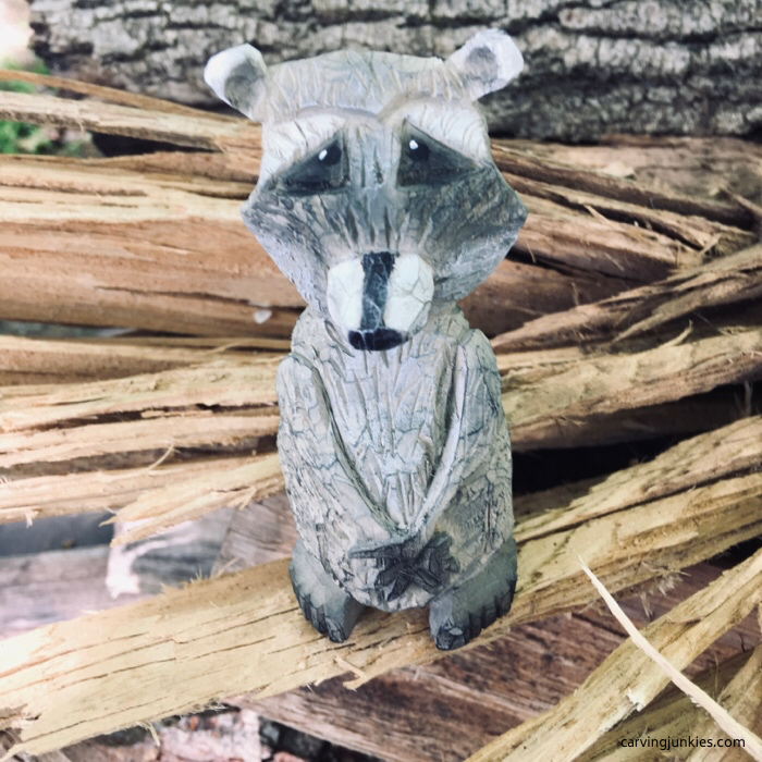 Free raccoon wood carving tutorial
