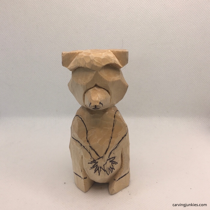 Drawn raccoon arms and claws