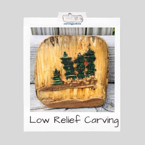 Low relief wood carving