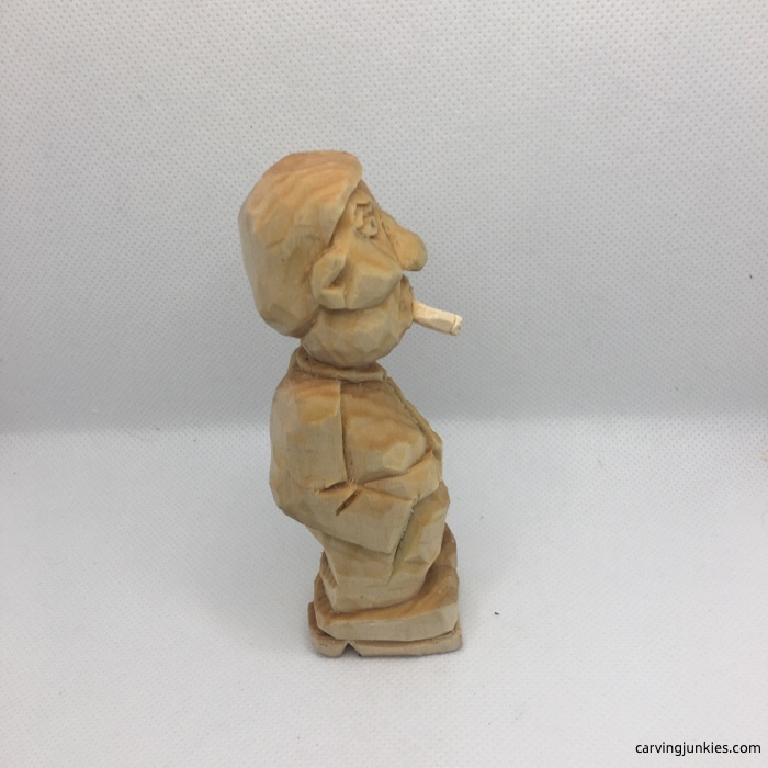 Carved caricature finished