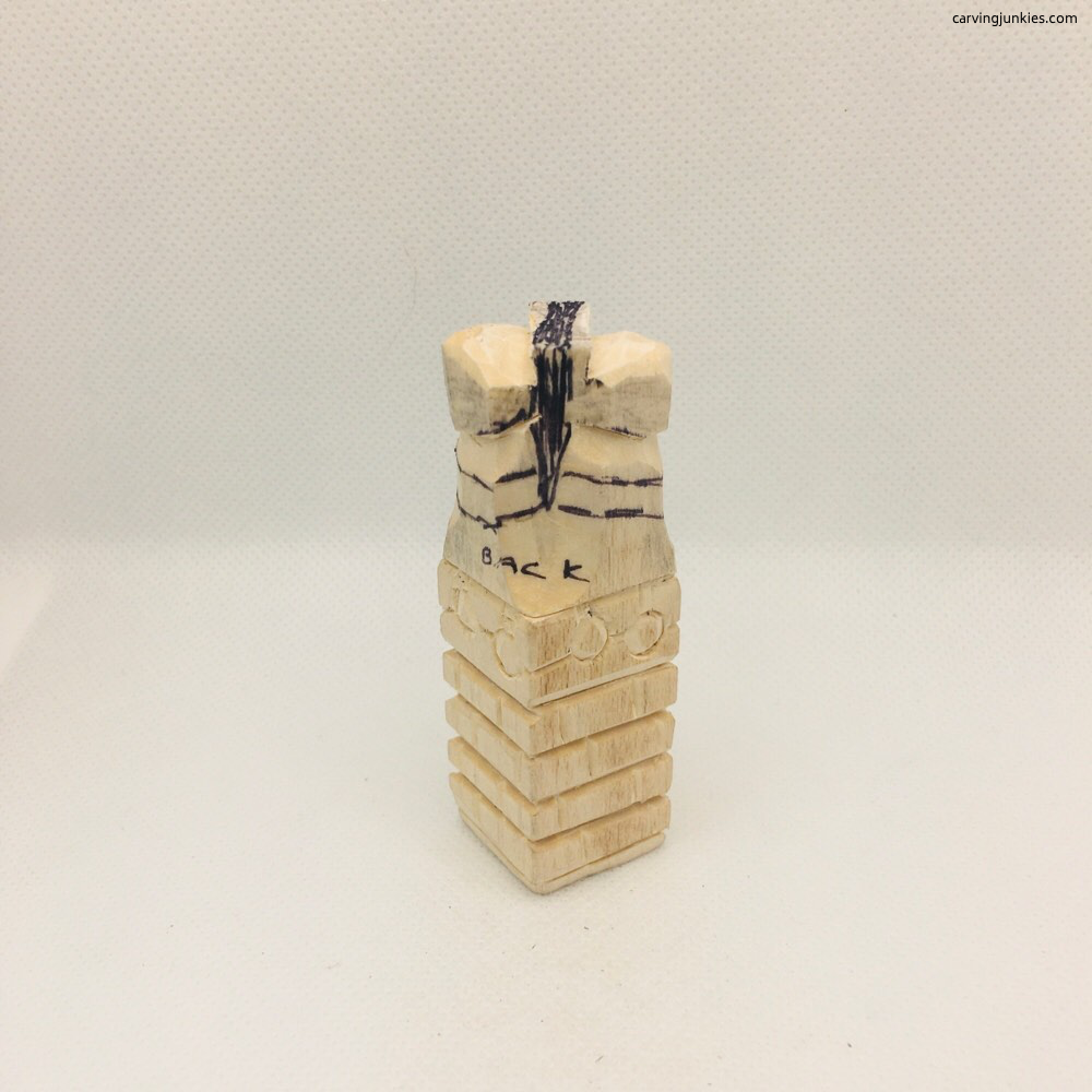 Back view of Christmas ornament