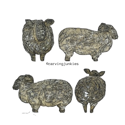 Sheep carving pattern