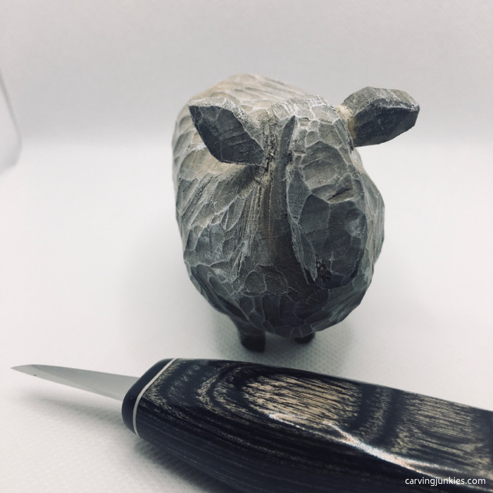 Sheep wood carving