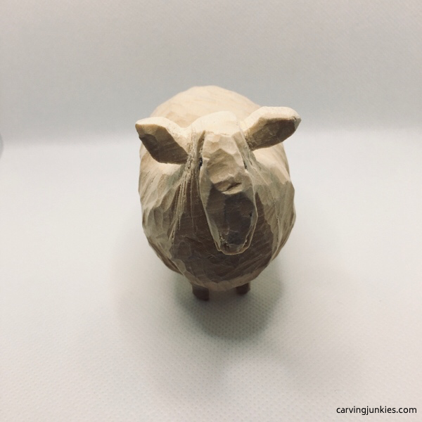 Finished wood sheep front