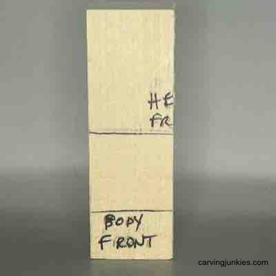 Create your own tiny wooden character with our tutorial. Front guidelines on small man wood carving