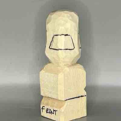 Make a cute wooden character with our easy-to-follow guide. Rounded head on small guy wood carving