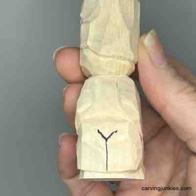 Make a charming little wood character with our guide. Tush is marked on small guy wood carving
