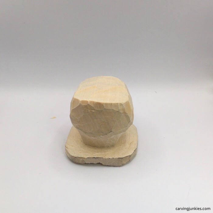 Finished wood carved snowman hat