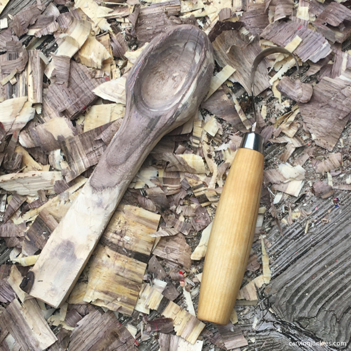 wood spoon carving