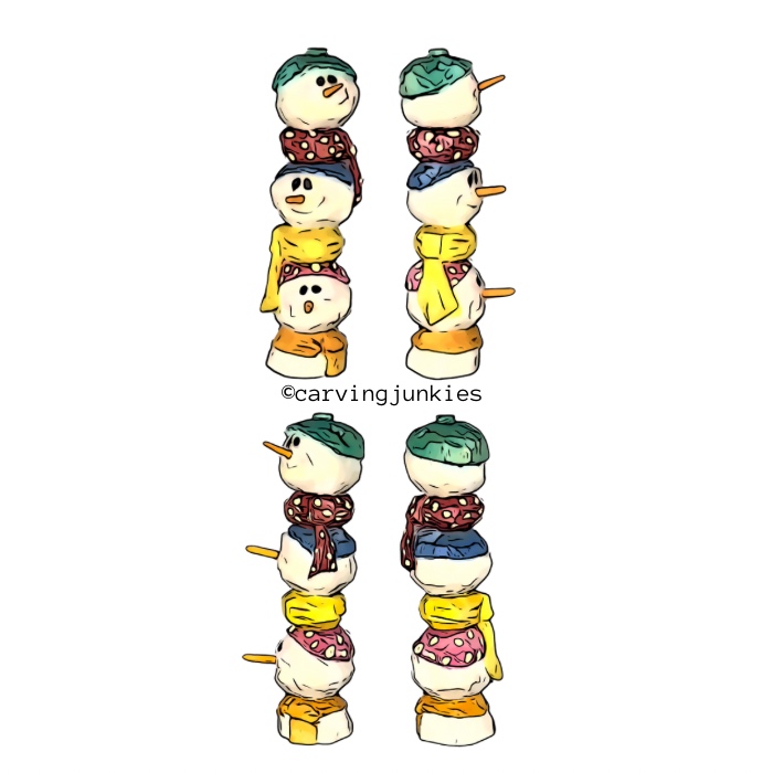 Pattern for wood carved snowman